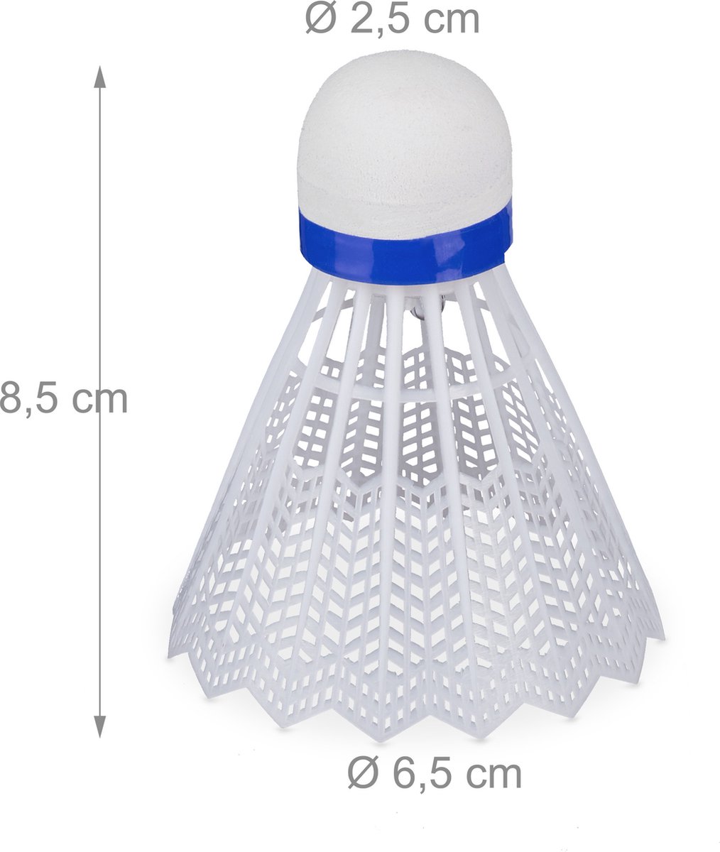 Relaxdays 48x lichtgevende badminton shuttle met groene leds voor buiten pluimpjes bol