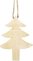 kersthanger boom 19 cm hout naturel