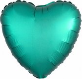 folieballon Luxe Jade hart 43 cm groen