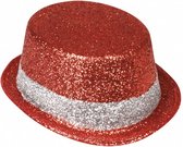 verkleedhoed glitter rood one-size