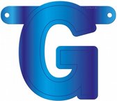 slingerletter G 12,5 x 11 cm karton blauw