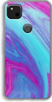 Case Company® - Google Pixel 4a hoesje - Zweverige regenboog - Soft Cover Telefoonhoesje - Bescherming aan alle Kanten en Schermrand