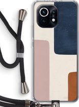 Case Company® - Xiaomi Mi 11 hoesje met Koord - Geo #5 - Telefoonhoesje met Zwart Koord - Bescherming aan alle Kanten en Over de Schermrand