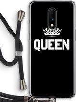 Case Company® - OnePlus 7 hoesje met Koord - Queen zwart - Telefoonhoesje met Zwart Koord - Bescherming aan alle Kanten en Over de Schermrand