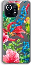 Case Company® - Xiaomi Mi 11 hoesje - Papegaaien - Soft Cover Telefoonhoesje - Bescherming aan alle Kanten en Schermrand
