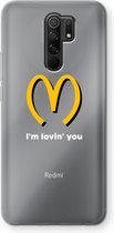 Case Company® - Xiaomi Redmi 9 hoesje - I'm lovin' you - Soft Cover Telefoonhoesje - Bescherming aan alle Kanten en Schermrand