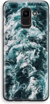 Case Company® - Samsung Galaxy J6 (2018) hoesje - Zee golf - Soft Cover Telefoonhoesje - Bescherming aan alle Kanten en Schermrand