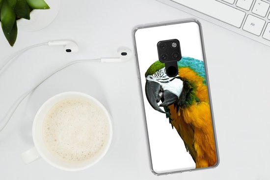 Coque Huawei P40 Lite - Perroquet - Vogel - Ressorts - Portrait - Coque de téléphone en Siliconen