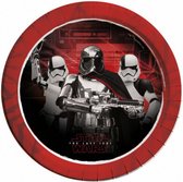 feestborden Star Wars metallic 23 cm karton rood 8 stuks