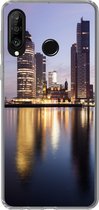 Geschikt voor Huawei P30 Lite hoesje - Rotterdam - Water - Wolkenkrabber - Siliconen Telefoonhoesje