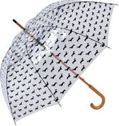 Juleeze Paraplu Volwassenen Ø 60 cm Zwart Kunststof Honden Regenscherm