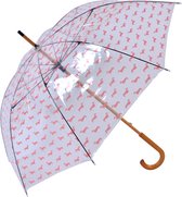 Juleeze Paraplu Volwassenen Ø 60 cm Rood Kunststof Honden Regenscherm