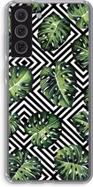 Case Company® - Samsung Galaxy S21 FE hoesje - Geometrische jungle - Soft Cover Telefoonhoesje - Bescherming aan alle Kanten en Schermrand