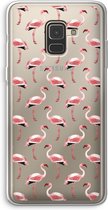 Case Company® - Samsung Galaxy A8 (2018) hoesje - Flamingo - Soft Cover Telefoonhoesje - Bescherming aan alle Kanten en Schermrand