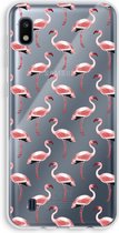 Case Company® - Samsung Galaxy A10 hoesje - Flamingo - Soft Cover Telefoonhoesje - Bescherming aan alle Kanten en Schermrand