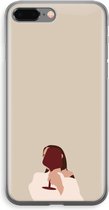 Case Company® - iPhone 8 Plus hoesje - I drink wine - Soft Cover Telefoonhoesje - Bescherming aan alle Kanten en Schermrand