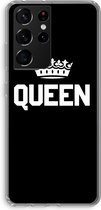 Case Company® - Samsung Galaxy S21 Ultra hoesje - Queen zwart - Soft Cover Telefoonhoesje - Bescherming aan alle Kanten en Schermrand