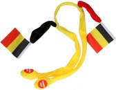 tiara vlaggen BelgiÃ« polyester geel/rood/zwart one-size