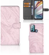 GSM Hoesje Motorola Moto G60 Flip Case Marble Pink
