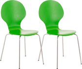 Clp Diego - Lot de 2 chaises empilables - Vert