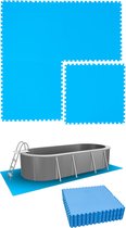 12.6 m² Poolmat - 20 EVA schuim matten 81x81 outdoor poolpad - schuimrubber ondermatten set