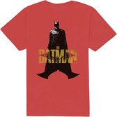 DC Comics Batman - The Batman Yellow Text Heren T-shirt - M - Rood