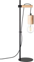 BRILLIANT lamp Jenji tafellamp hout licht / zwart | 1x A60, E27, 40W, geschikt voor normale lampen (niet inbegrepen) | Schaal A ++ tot E | Met snoerschakelaar