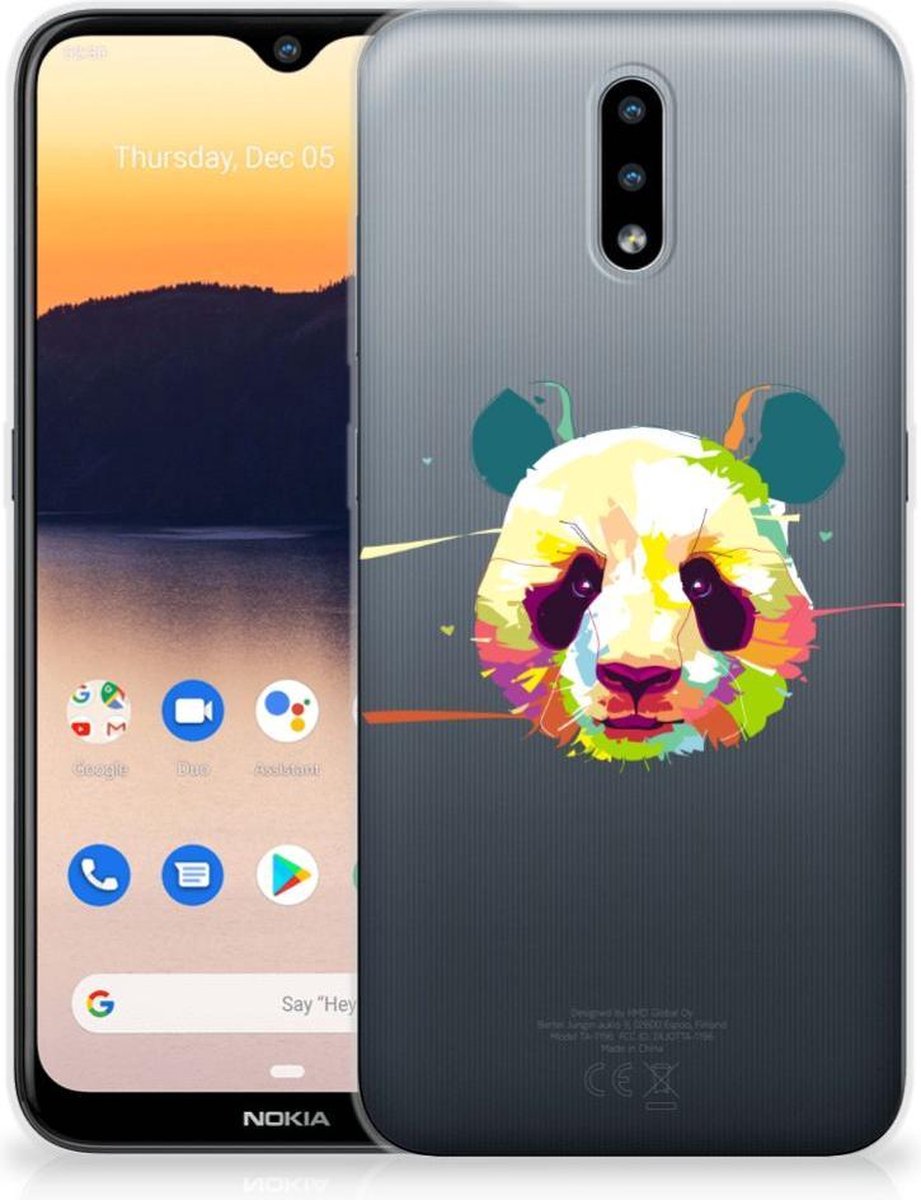 Nokia 2.3 Telefoonhoesje met Naam Panda Color