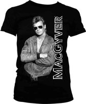 MacGyver Dames Tshirt -XL- Cool MacGyver Zwart