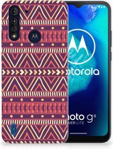 Telefoonhoesje Motorola Moto G8 Power Lite Leuk TPU Backcase Aztec Purple