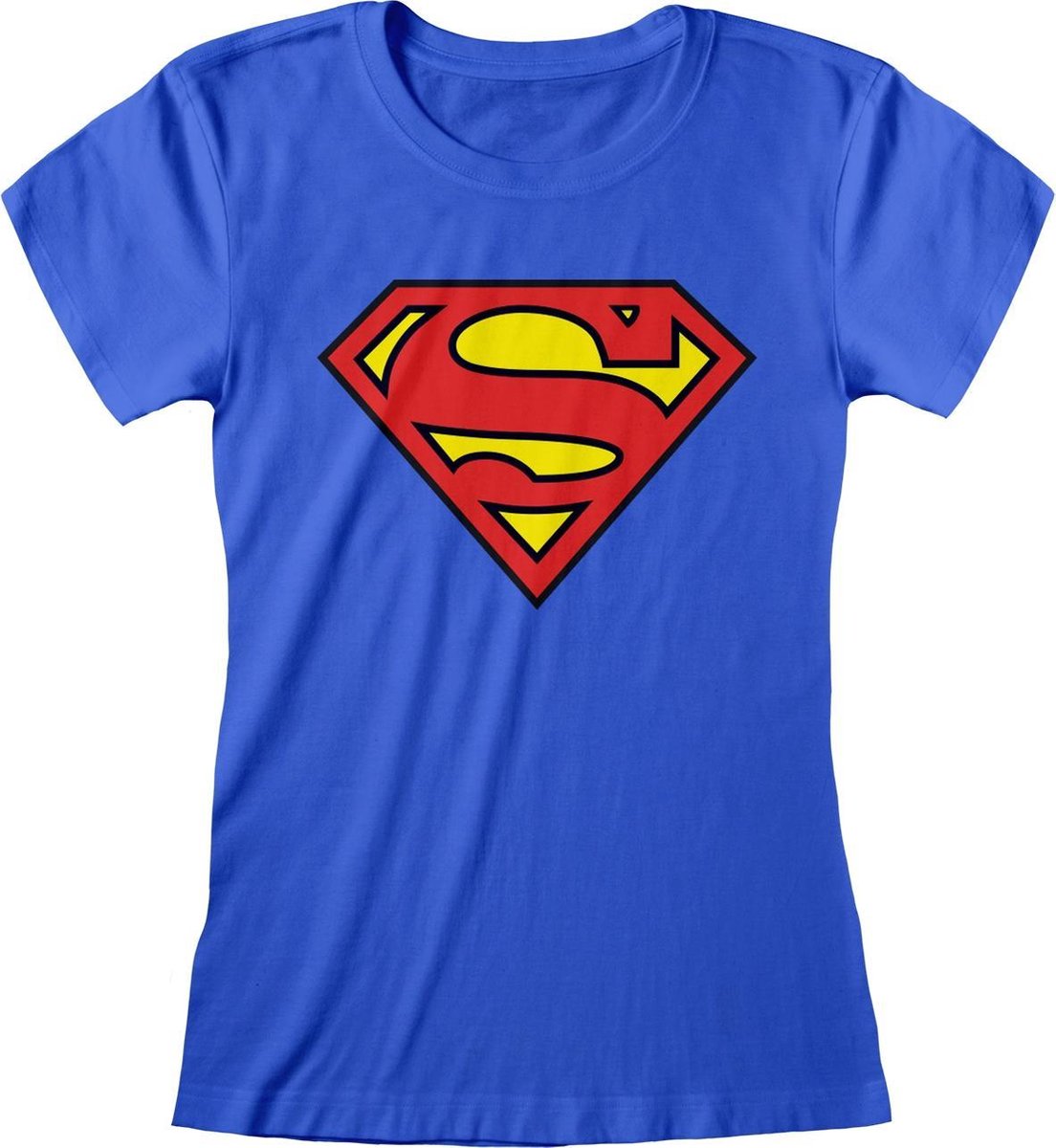 DC Comics Superman Dames Tshirt -M- Logo Blauw