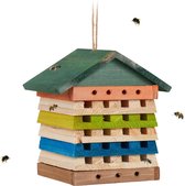 Relaxdays insectenhotel - hout - bijenhotel - bijenhuis - insectenhuis - tuin - hangend