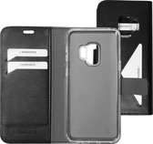 Mobiparts hoesje geschikt voor Samsung Galaxy S9 - Wallet/Boekhoesje - Eco Leer - Magneet Sluiting - Opberg vakken - Zwart