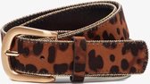 Dames riem met luipaardprint - Bruin - Maat 95