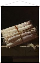 Stilleven met asperges, Adriaen Coorte - Foto op Textielposter - 90 x 135 cm
