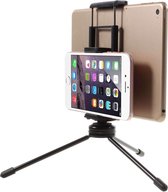 Multi-Functioneel Mini Metalen Tripod Stand Smartphone / Tablet Zwart