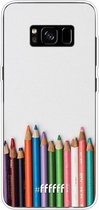 Samsung Galaxy S8 Plus Hoesje Transparant TPU Case - Pencils #ffffff