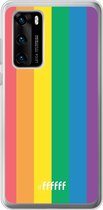 Huawei P40 Hoesje Transparant TPU Case - #LGBT #ffffff