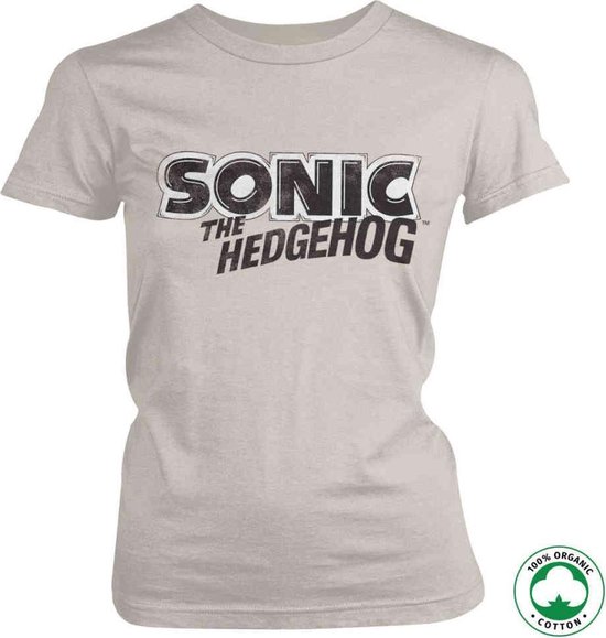 Sonic The Hedgehog Dames Tshirt -S- Classic Logo Creme