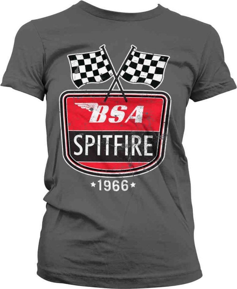 BSA Dames Tshirt -L- Spitfire 1966 Grijs