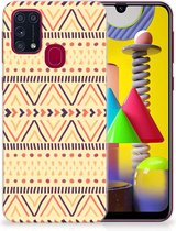 Leuk Case Geschikt voor Samsung Galaxy M31 Telefoonhoesje Aztec Yellow