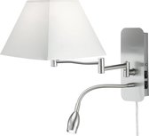 LED Wandlamp - Trion Hotia - E14 Fitting - 3W - Warm Wit 3000K - Vierkant - Mat Wit - Aluminium - OSRAM LEDs