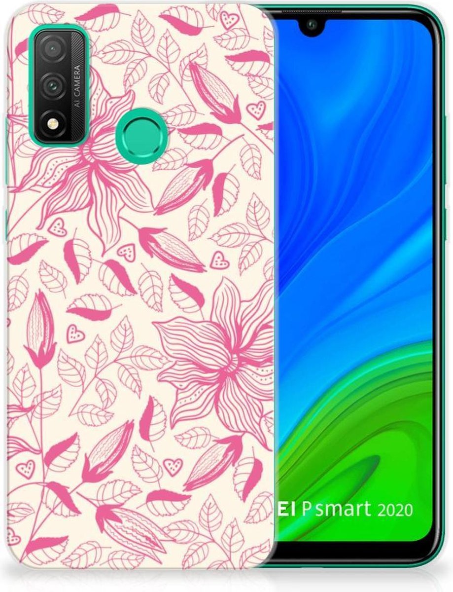 Huawei P Smart 2020 TPU Case Pink Flowers