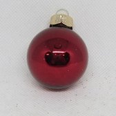 Boule de Noël, bordeaux, brillant, 10 pièces: Ø 3 cm: Glas