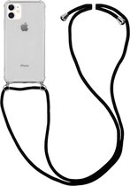 Apple iPhone 11 Hoesje Hybride Back Cover met Koord Zwart