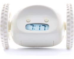 Clocky - Alarm Klok op Wielen - Wit - CL-WHITE