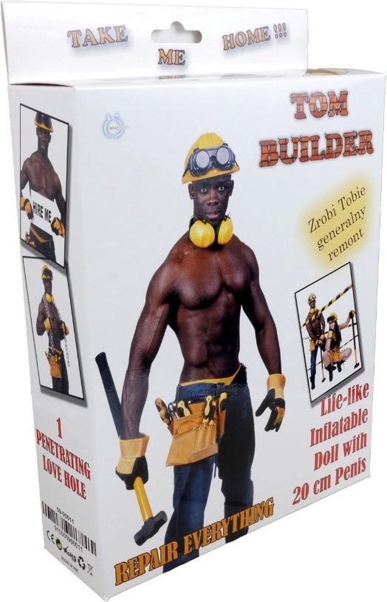 Goedkoopste Bossoftoys - Tom bouwvakker opblaaspop - 150 cm - Mannen opblaaspop - Masturbator - 59-00011