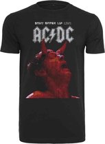Urban Classics AC/DC Heren Tshirt -S- AC/DC Stiff Zwart