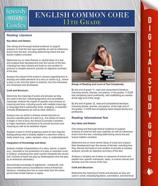 English Common Core 11th Grade (Speedy Study Guides) - cover