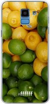 Samsung Galaxy J6 (2018) Hoesje Transparant TPU Case - Lemon & Lime #ffffff